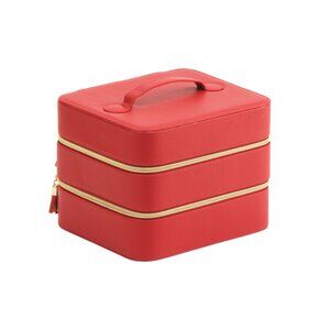 BROUK AND CO Red 9in Leah Travel Cosmetic Case